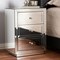 Baxton Studio Lina Hollywood Style Mirrored Three Drawer Nightstand Bedside Table 150-9183 - alternate 3